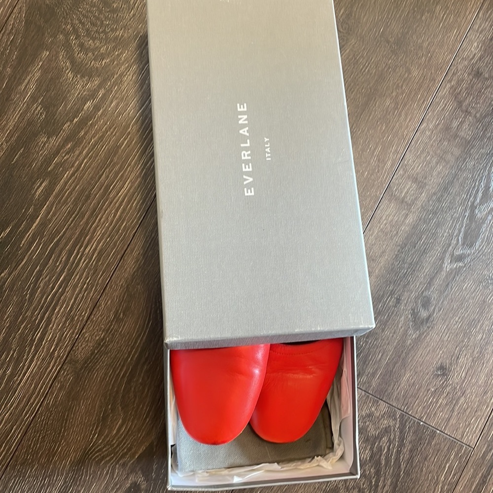 2018 Everlane Leather Day Mule Red Slide !Original Quality before SHEIN buy out! - Picture 5 of 5